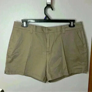 Magellan Happy Camper Shorts Women 16 Silver Monk Khaki Chino Outdoor NWT‎